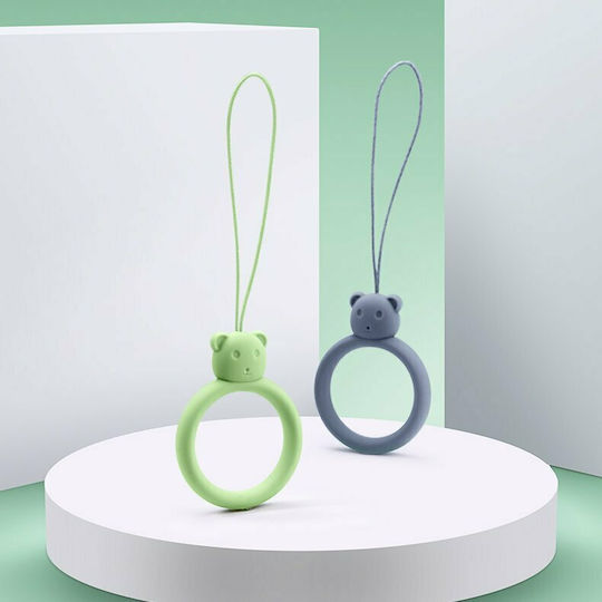 Hurtel Bear Ring Strap Holder for Mobile Yellow
