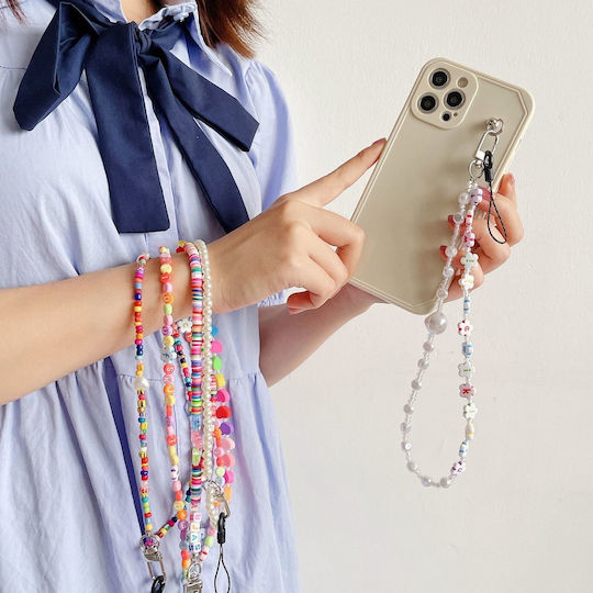 Hurtel String Beads Hearts Λουράκι Λαιμού για Κινητά Πολύχρωμο