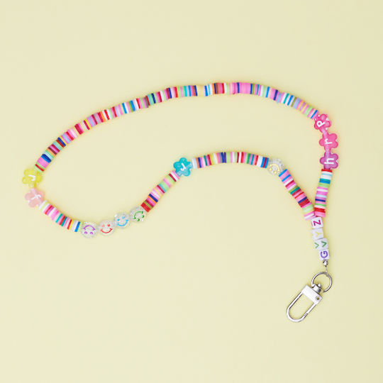 Hurtel String Beads Hearts Λουράκι Λαιμού για Κινητά Πολύχρωμο
