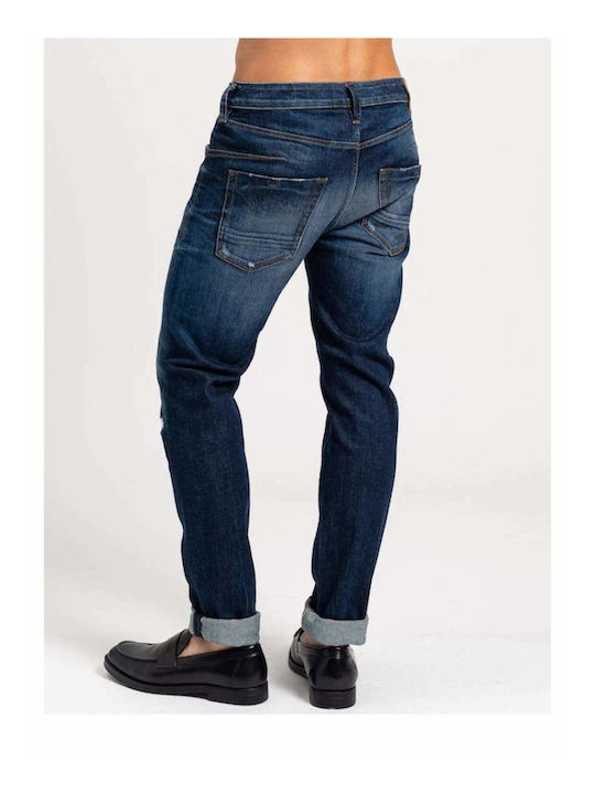 Simon Men's Jeans Pants with Slim Fit Blue