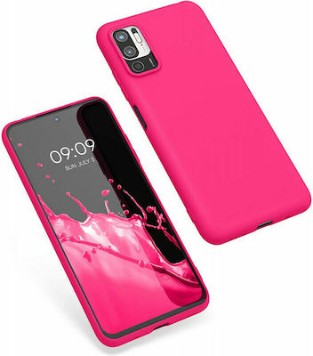 KWmobile Soft Flexible Silicone Back Cover Neon Pink (Redmi Note 10 5G / Poco M3 Pro)