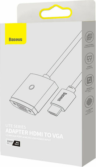 Baseus Lite Series Μετατροπέας HDMI male σε 3.5mm / VGA female 1τμχ