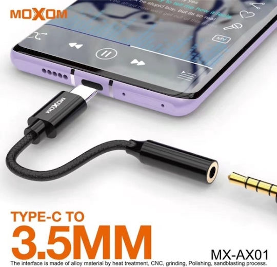 Moxom Converter USB-C male to 3.5mm female 1pcs (MX-AX01)