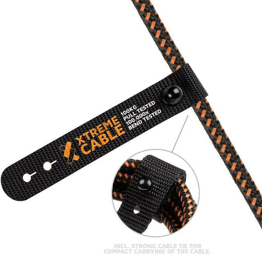 Xtorm Xtreme Braided USB-C to Lightning Cable Μαύρο 1.5m (CXX003)