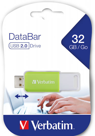 Verbatim Databar 32GB USB 2.0 Stick Grün