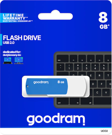 GoodRAM UCO2 8GB USB 2.0 Stick Μπλε