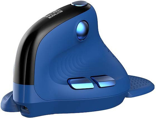 Delux M618XSD Ασύρματο Εργονομικό Bluetooth Vertical Ποντίκι Μπλε