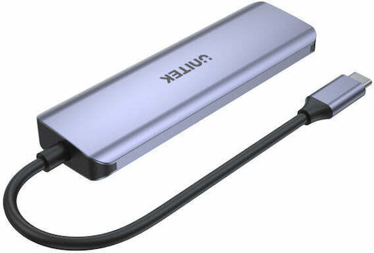 Unitek Hub 4 Θυρών USB 3.0 με σύνδεση USB-C Γκρι