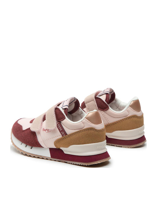 London One On Gk Kids Sneakers with Scratch Pink