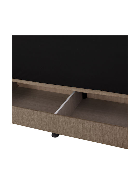 Andri Dreisitzer Sofa mit Stauraum in Braun 180x72x77cm