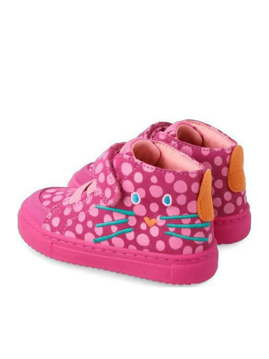 Kids Sneakers High with Scratch Fuchsia