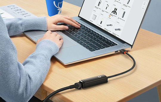 Baseus Lite Series Αντάπτορας Δικτύου USB με Ενσύρματη Σύνδεση Ethernet