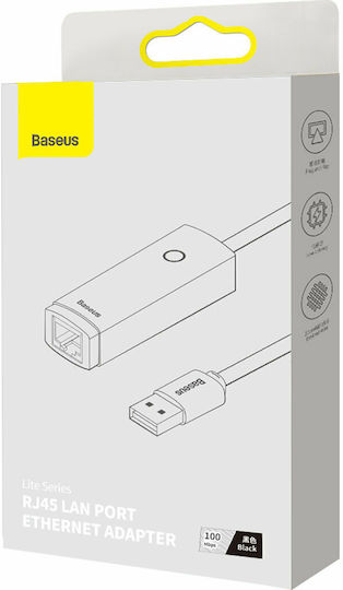 Baseus Lite Series Αντάπτορας Δικτύου USB με Ενσύρματη Σύνδεση Ethernet