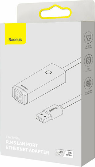 Baseus Lite Series USB-C Network Adapter with Wired Gigabit Ethernet Connection