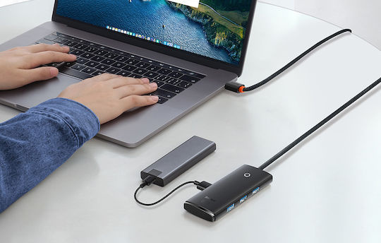 Baseus Lite Series 2m Hub 5 Θυρών USB 3.0 με σύνδεση USB-A