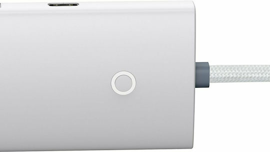 Baseus Lite Series 25cm USB 3.0 5 Port Hub with USB-A Connection White