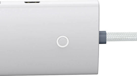 Baseus Lite Series 25cm Hub 5 Θυρών USB 3.0 με σύνδεση USB-C Λευκό