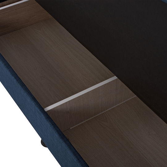 Andri Dreisitzer Sofa Bett Mit Stauraum Blau 180x72x77cm