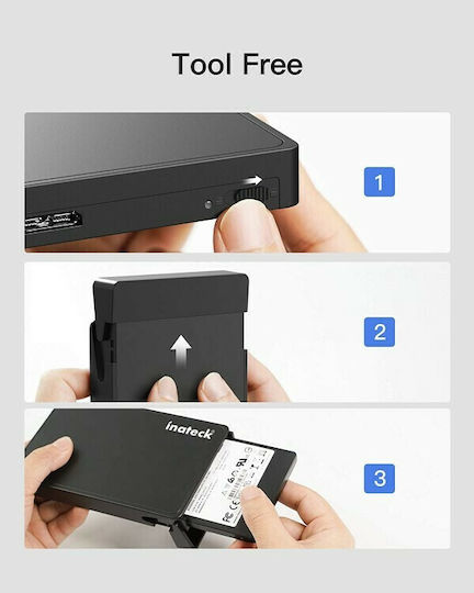 Inateck Withdrawable HDD Enclosure Case for Hard Drive 2.5" SATA III with Connection USB 3.0