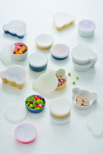 Bento Βox Baby Food Bowl Bear made of Plastic Yellow