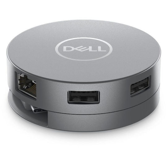Dell DA305 USB-C Stație de andocare cu HDMI/DisplayPort 4K PD Ethernet Argintiu