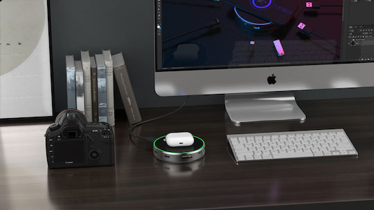 Moovy Moovy Qi USB-C Stație de andocare cu HDMI 4K Ethernet Negru