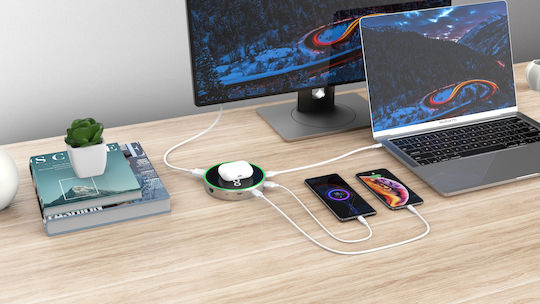 Moovy Moovy Qi USB-C Stație de andocare cu HDMI 4K Ethernet Negru