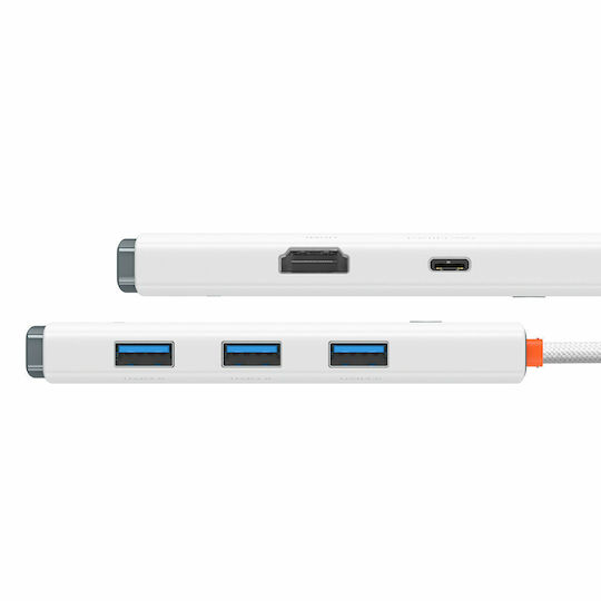 Baseus Lite Series USB-C Dockingstation für Laptops mit HDMI Weiß
