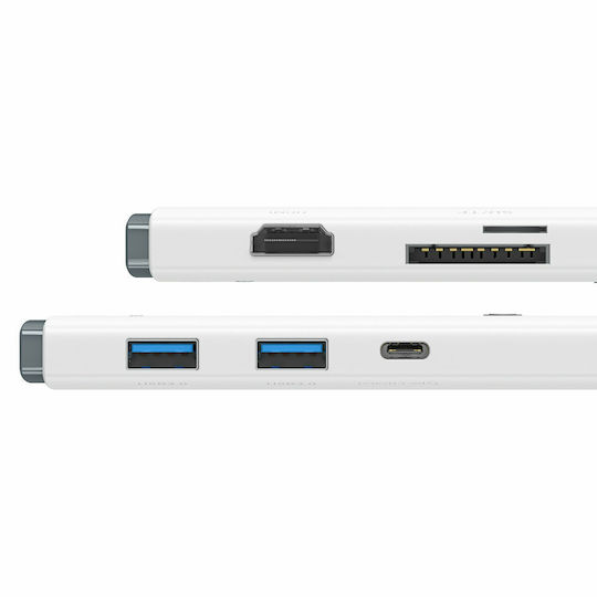Baseus Lite Series USB-C Docking Station με HDMI Λευκό
