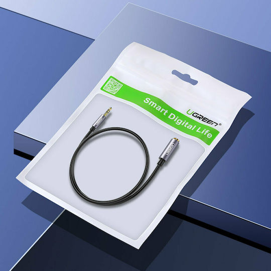 Ugreen TRRS 3.5mm Male to 3.5mm Female Audio Cable Blue 1.5m with Gold Plated Terminals 40674