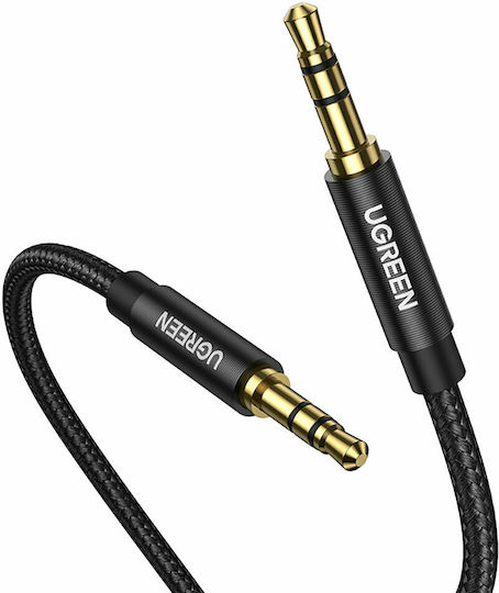 Ugreen 3.5mm Male to 3.5mm Male Audio Cable Black 2m with Gold Plated Terminals 50363