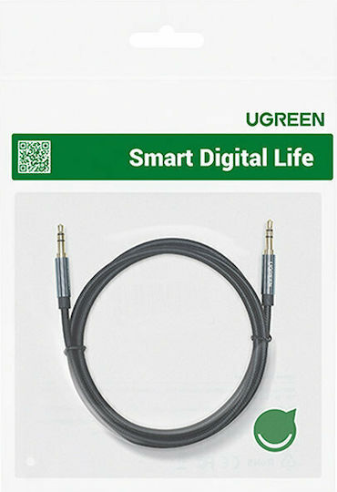 Ugreen 3.5mm Male to 3.5mm Male Audio Cable Black 2m with Gold Plated Terminals 50363