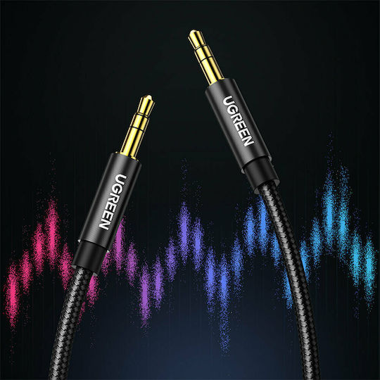 Ugreen 3.5mm Male to 3.5mm Male Audio Cable Black 2m with Gold Plated Terminals 50363