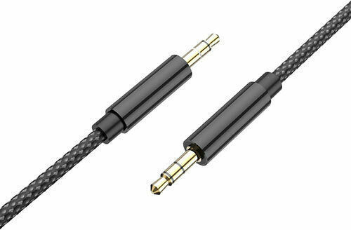 Lamtech Кабел За Звук 3,5 мм Мъжки - 3,5 мм Мъжки Черен 1м Със Златни Жак Конектори LAM445080