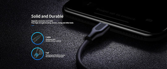 Joyroom S-L352 LED USB 2.0 до микро USB кабел Черен 1м 1бр