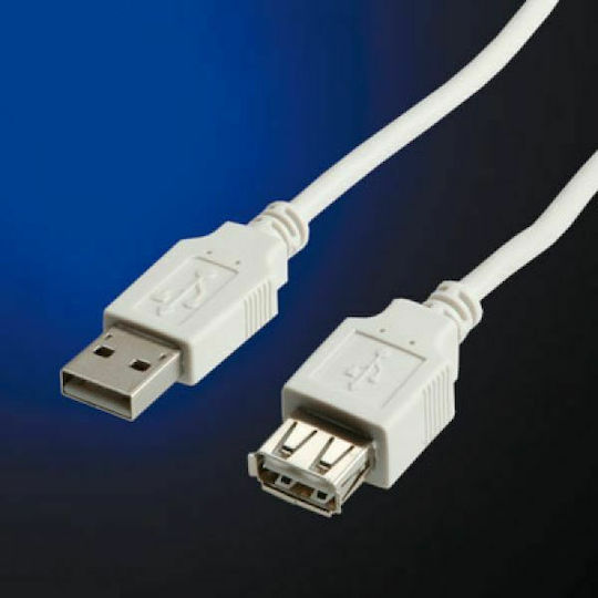 Roline 1.8m USB 2.0 Cable A-Male to A-Female White (11.99.8949)