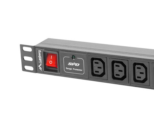 Lanberg Πολύπριζο Rack PDU-10I-0200-IEC-BK 1τμχ