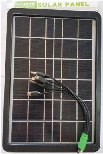 Gdsuper GDsuper Ηλιακό Panel Φορτιστής 8W με USB Output (Φορητών Συσκευών)