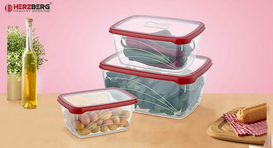 Herzberg Set Mittagsboxen Rote 3Stücke