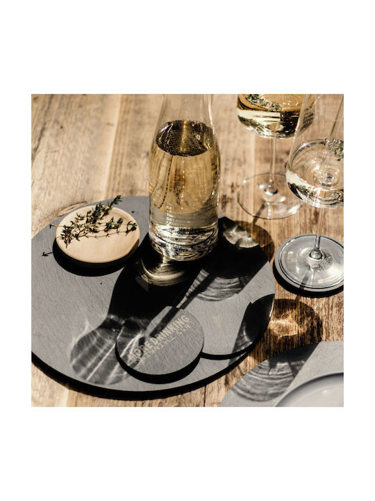 Raeder Round Stone Black Coasters More Drinking 10cm 2pcs RD