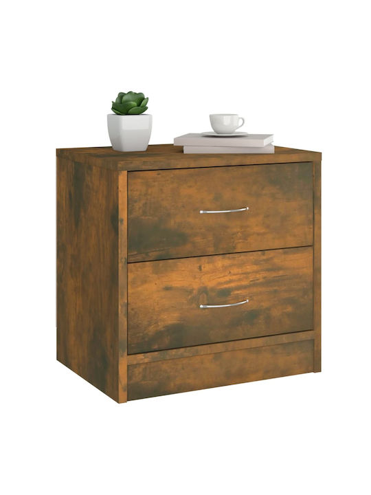 Wooden Bedside Table Smoky Oak 40x30x40cm