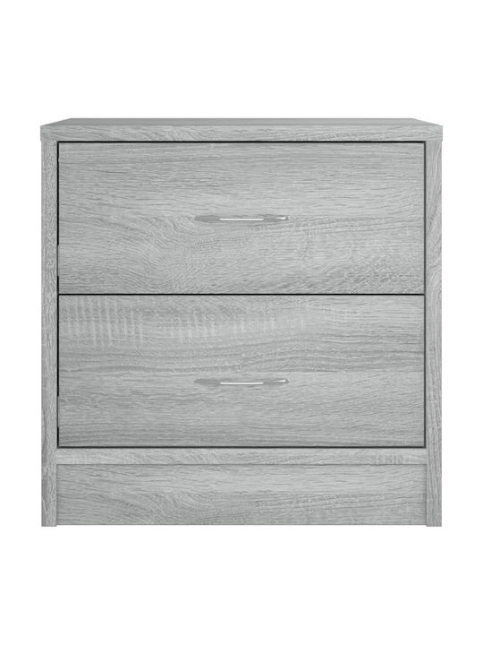 Wooden Bedside Table Γκρι Sonoma 40x30x40cm