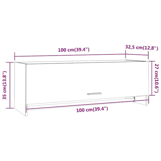 vidaXL Cabinet de baie L100xA32.5xÎ35cm Stejar