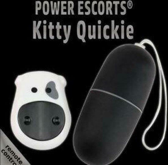 Power Escorts Kitty Smiley Δονητής Bullet με Απομακρυσμένο Έλεγχο Μαύρος