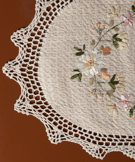 Silk Fashion Ράνερ 3509 Πλεκτό Oval Εκρού 40x90εκ.