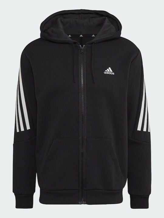Future Icons 3-Stripes Sweatshirt mit Kapuze Schwarz