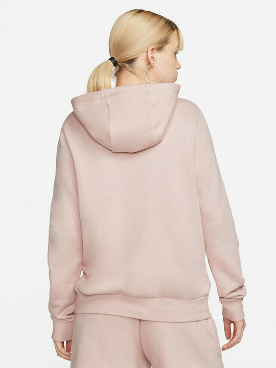 Nike Γυναικείο Φούτερ με Κουκούλα Ροζ