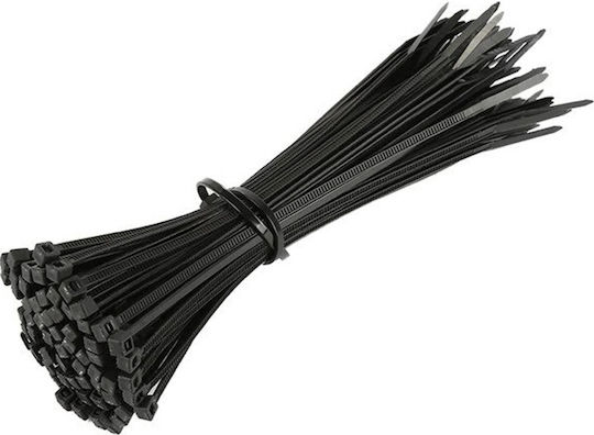 Epica Star Pack of 100pcs Black Plastic Cable Ties 450x8mm EP-60502(B)