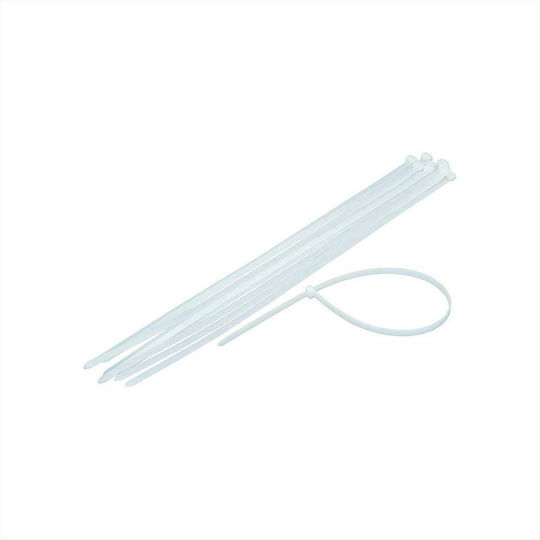 Elematic Пластмасови Кабелни Аксесоари 250mmx4.8mm в Бял Цвят 100 бр 5216CE