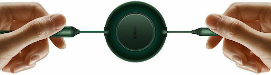 Baseus Bright Mirror 2 Retractable USB to Lightning / Type-C / micro USB Cable Πράσινο 1.1m (CAMJ010106)